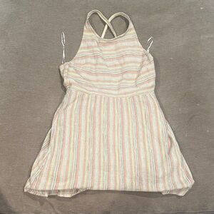 Roxy Multicolor Striped Backless Dress